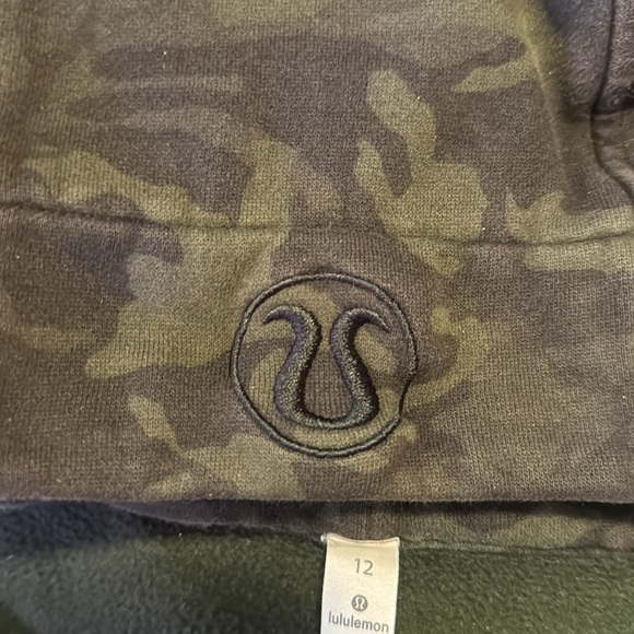 Lululemon Scuba Hoodie Light Cotton Fleece Incognito Camo Multi Gator Green 12 - Picture 12 of 16